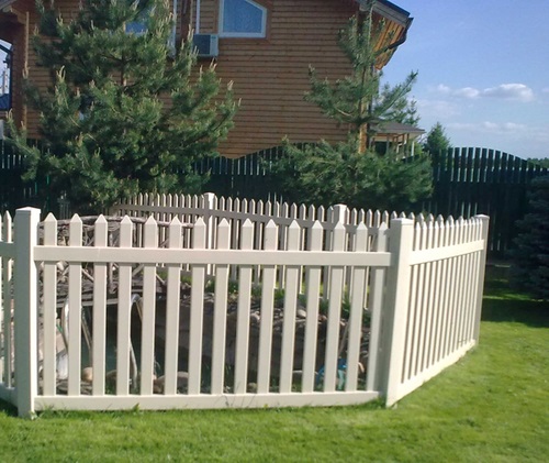 Пластиковый забор - штакетник ПВХ "Прямой" (высота 140 см) цвет белый