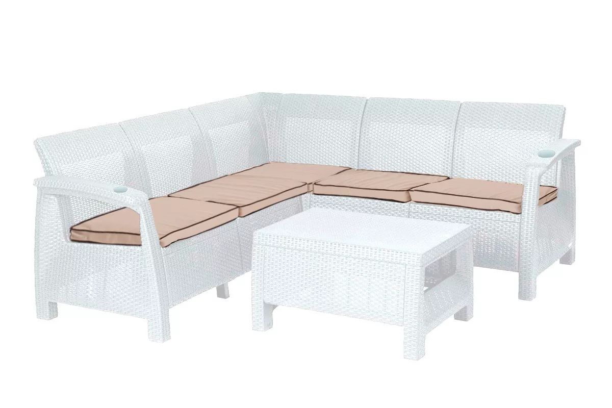 Угловой диван TWEET Corner Set (белый) без журнального столика
